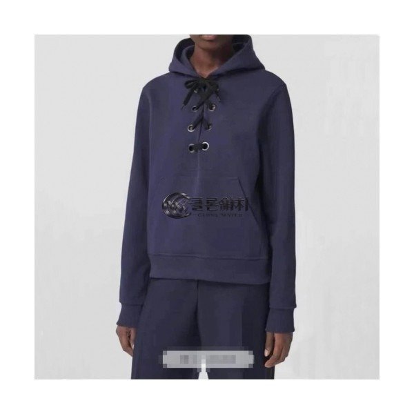 ✨Burberry Womens Logo Casual Cotton Hoodie Navy - 버버리 2021 여성 로고 캐쥬얼 코튼 후드티 Bur04097x Size(s - xl) 네이비