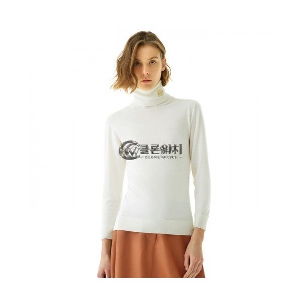 ✨Loewe 2019 Womens Logo Turtle Neck Wool Sweater - 로에베 2019 여성 로고 터틀넥 울 스웨터 Loe0069x.Size (s - xl).크림