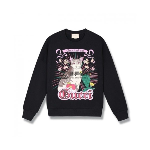 ✨[구찌]Gucci 2020 Mm/Wm Logo Crew-neck Cotton Tshirts - 구찌 2020 남/녀 로고 코튼 크루넥 코튼 긴팔티 Guc03134x.Size(s - l).블랙
