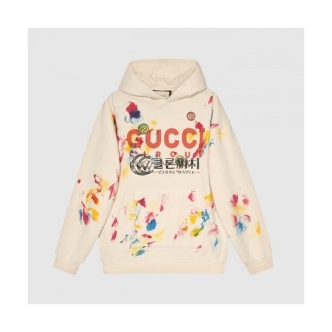 ✨Gucci Mm/wm Logo Casual Oversize Cotton Hoodie Ivory - 구찌 2021 남/녀 로고 캐쥬얼 오버사이즈 코튼 후드티 Guc03966x Size(s - l) 아이보리