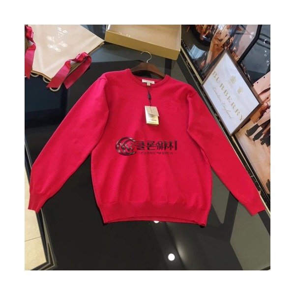 ✨Burberry 2019 Mens Retro Logo Sweater - 버버리 2019 남성 레트로 로고 니트 BURST0288.Size(M - 3XL),레드