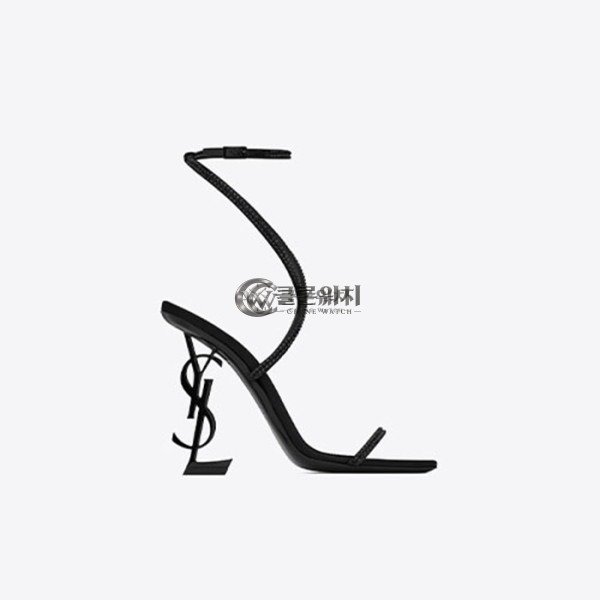 ✨크레이프 여성 새틴 라인스톤 블랙 힐 OPYUM 샌들 【매장-300만원대】