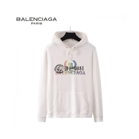 ✨[발렌시아가]Balenciaga 2020 Mm/Wm Logo Cotton Hoodie - 발렌시아가 2020 남/녀 로고 코튼 후디 Bal0823x.Size(s - 2xl).화이트