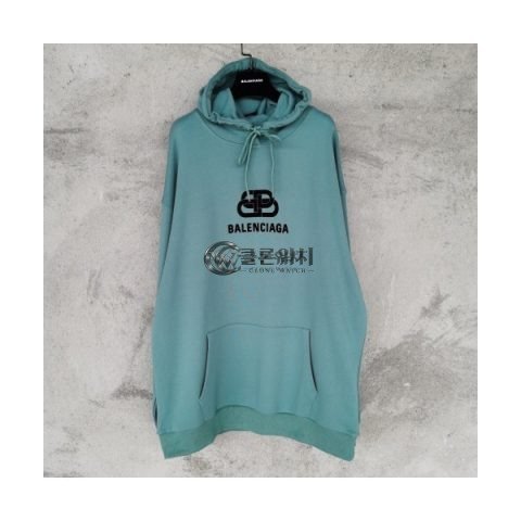 ✨[발렌시아가]Balenciaga 2020 Mm/Wm Logo Cotton Oversize Hoodie - 발렌시아가 2020 남자 로고 코튼 오버사이즈 후디 Bal0697x.Size(xs - l).그린