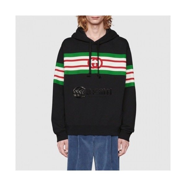 ✨[구찌]Gucci 2020 Mm/Wm Logo Casual Oversize Cotton Hooded - 구찌 2020 남/녀 로고 캐쥬얼 오버사이즈 코튼 후드티 Guc03261x.Size(xs - xl).블랙