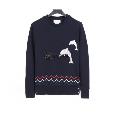 ✨[톰브라운]Thom Browne 2020 Mm/Wm Crew-neck Tshirts - 톰브라운 2020 남/녀 크루넥 긴팔티 Thom0966x.Size(s - 3xl).네이비