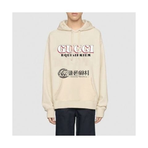 ✨[구찌]Gucci 2020 Mm/wm Logo Casual Oversize Cotton Hooded - 구찌 2020 남/녀 로고 캐쥬얼 오버사이즈 코튼 후드티 Guc03089x.Size(s - l).아이보리