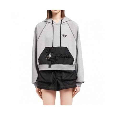 ✨Prada Mm/Wm Casual Cotton Hoodie Gray - 프라다 2021 남/녀 캐쥬얼 코튼 후드티 Pra02420x Size(s - xl) 그레이