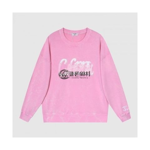 ✨Chanel Mm/Wm Crew-neck Logo Cotton Tshirts Pink - 샤넬 2021 남/녀 크루넥 로고 코튼 긴팔티 Cnl0787x Size(xs - l) 핑크