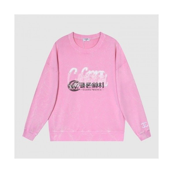 ✨Chanel Mm/Wm Crew-neck Logo Cotton Tshirts Pink - 샤넬 2021 남/녀 크루넥 로고 코튼 긴팔티 Cnl0787x Size(xs - l) 핑크