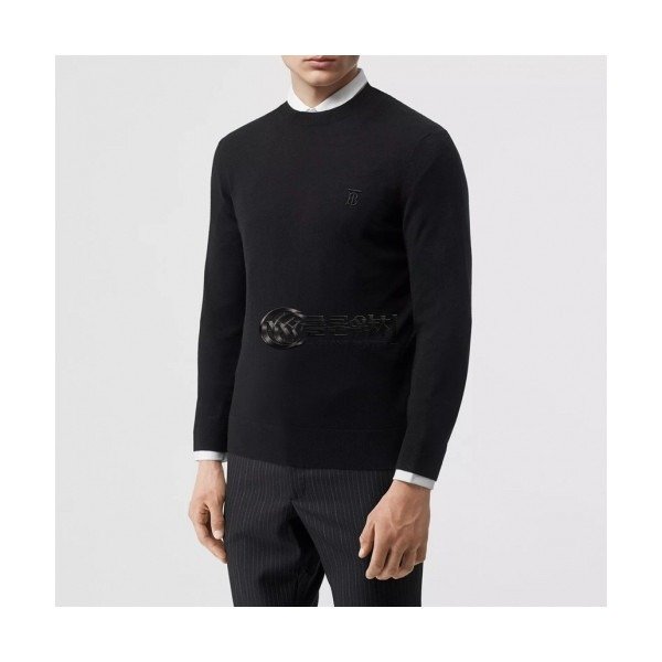 ✨[버버리]Burberry 2020 Mens Logo Cashmere Sweaters - 버버리 2020 남성 로고 캐시미어 스웨터 Bur02925x.Size(m - 3xl).블랙