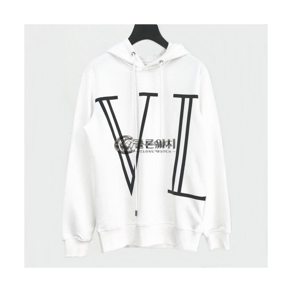 ✨[발렌티노]Valentino 2020 Mens Logo Casual Cotton Hoodie - 발렌티노 2020 남성 로고 캐쥬얼 코튼 후디 Val0346x.Size(m - 2xl).화이트