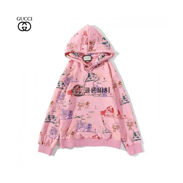 ✨[구찌]Gucci 2020 Mm/wm Logo Casual Oversize Cotton Hooded - 구찌 2020 남/녀 로고 캐쥬얼 오버사이즈 코튼 후드티 Guc03123x.Size(m - 2xl).핑크