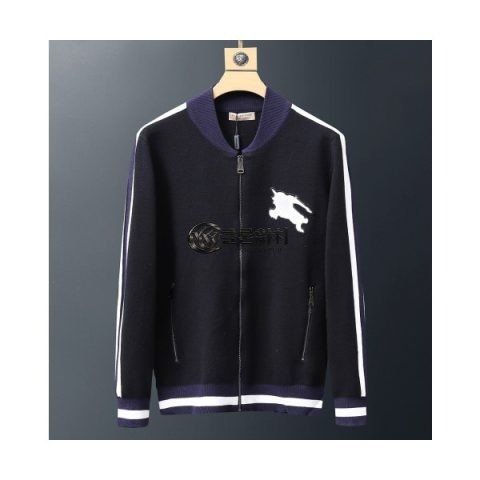 ✨Burberry 2019 Mens Retro Logo Zip-up Sweater - 버버리 2019 남성 레트로 로고 집업 스웨터 Bur0982x.Size(m - 3xl).블랙