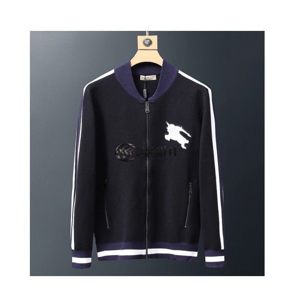 ✨Burberry 2019 Mens Retro Logo Zip-up Sweater - 버버리 2019 남성 레트로 로고 집업 스웨터 Bur0982x.Size(m - 3xl).블랙