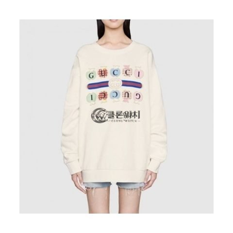 ✨Gucci Mm/Wm Logo Crew-neck Cotton Tshirts White - 구찌 2021 남/녀 로고 코튼 크루넥 코튼 긴팔티 Guc03970x Size(s - l) 화이트