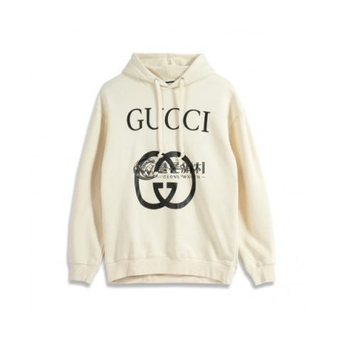 ✨[구찌]Gucci 2020 Mm/Wm Logo Casual Oversize Cotton Hooded - 구찌 2020 남/녀 로고 캐쥬얼 오버사이즈 코튼 후드티 Guc03232x.Size(xs - l).아이보리