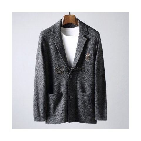✨Gucci 2019 Mens Logo Casual Knit Suit Jacket - 구찌 2019 남성 로고 캐쥬얼 니트 슈트 자켓 Guc01644x.Size(m - 3xl).그레이