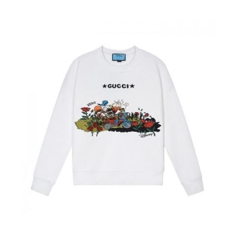 ✨Gucci Mm/Wm Logo Crew-neck Cotton Tshirts White - 구찌 2021 남/녀 로고 코튼 크루넥 코튼 긴팔티 Guc04038x Size(s - l) 화이트