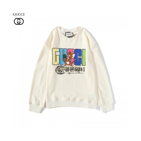 ✨[구찌]Gucci 2020 Mm/Wm Logo Crew-neck Cotton Tshirts - 구찌 2020 남/녀 로고 코튼 크루넥 코튼 긴팔티 Guc03031x.Size(m - 2xl).아이보리
