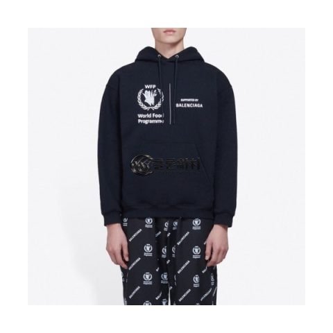 ✨[발렌시아가]Balenciaga 2020 Mm/Wm Logo Oversize Cotton Hoodie - 발렌시아가 2020 남자 로고 오버사이즈 코튼 후드티 Bal0120x.Size(xs - l).블랙
