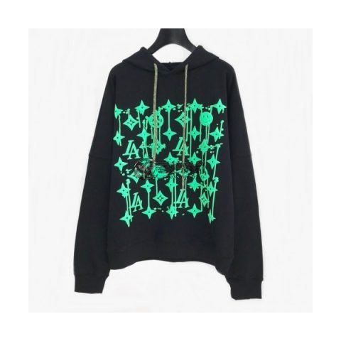 ✨[루이비통]Louis vuitton 2020 Mm/Wm Logo Cotton Hoodie - 루이비통 2020 남자 로고 코튼 후디 Lou01633x.Size(s - xl).블랙