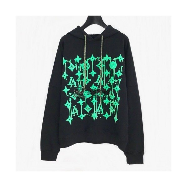 ✨[루이비통]Louis vuitton 2020 Mm/Wm Logo Cotton Hoodie - 루이비통 2020 남자 로고 코튼 후디 Lou01633x.Size(s - xl).블랙