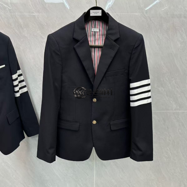 ✨Thom Browne Mens Casual Cotton Suit Jackets Navy - 톰브라운 2025 남성 캐쥬얼 코튼 슈트 자켓 Thom01465x Size(1 - 5) 네이비
