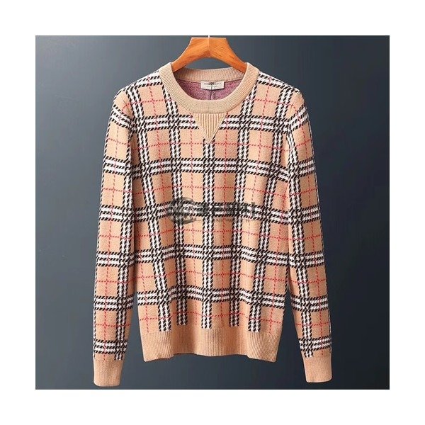 ✨Burberry 2019 Mens Retro Logo Sweater - 버버리 2019 남성 레트로 로고 니트 BURST0312.Size(M - 3XL),카키