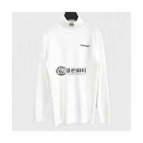 ✨[발렌시아가]Balenciaga 2019 Mm/Wm Logo Turtle-neck Sweaters - 발렌시아가 2019 남자 로고 터틀넥 스웨터 Bal0476x.Size(m - 2xl).화이트