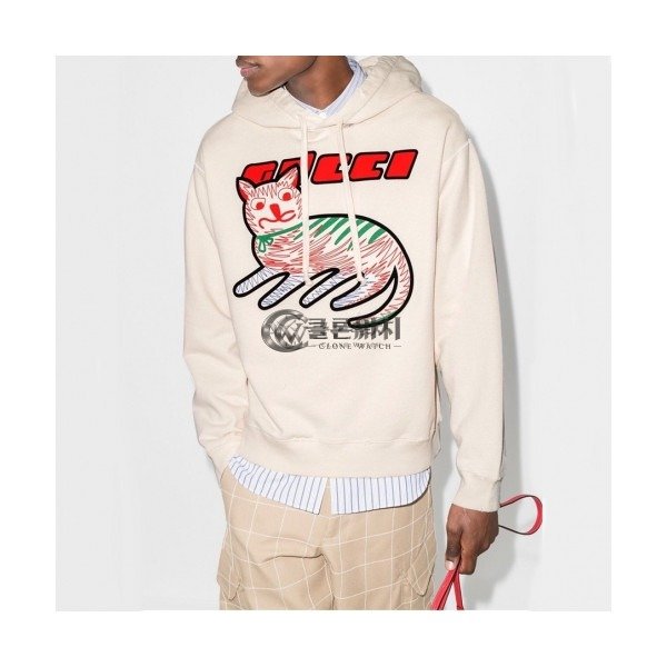 ✨[구찌]Gucci 2020 Mm/Wm Logo Casual Oversize Cotton Hooded - 구찌 2020 남/녀 로고 캐쥬얼 오버사이즈 코튼 후드티 Guc03227x.Size(xs - xl).아이보리