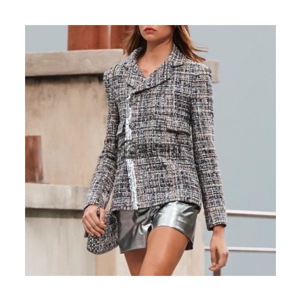 ✨Chanel 2020 Womens Luxury Tweed Jackets - 샤넬 2020 여성 럭셔리 트위드 자켓 Cha0612x.Size(s - l).그레이