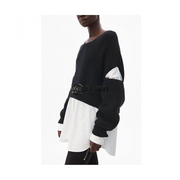 ✨[매장판]Alexsander Wang 2019 Womens Trendy Sweater - 알렉산더왕 2019 여성 트렌디 스웨터 Alw0043x.Size(s - l).블랙