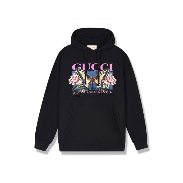 ✨[구찌]Gucci 2020 Mm/Wm Logo Casual Oversize Cotton Hooded - 구찌 2020 남/녀 로고 캐쥬얼 오버사이즈 코튼 후드티 Guc03167x.Size(s - l).블랙