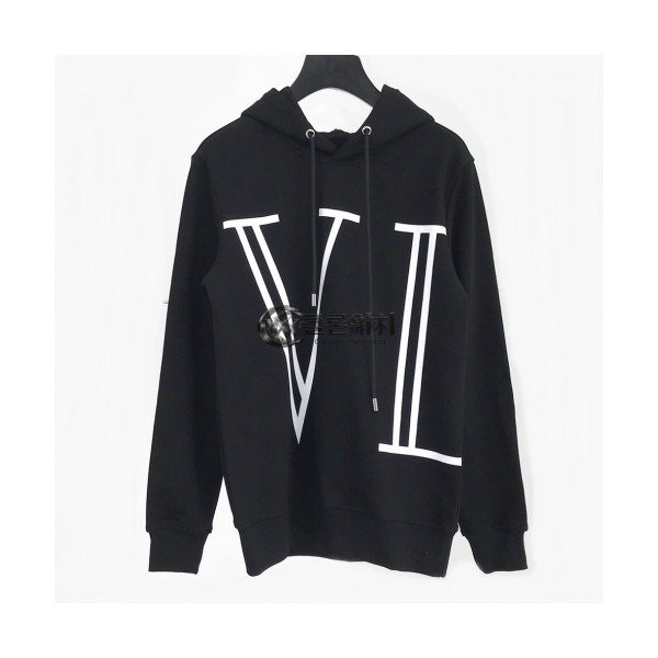 ✨[발렌티노]Valentino 2020 Mens Logo Casual Cotton Hoodie - 발렌티노 2020 남성 로고 캐쥬얼 코튼 후디 Val0347x.Size(m - 2xl).블랙