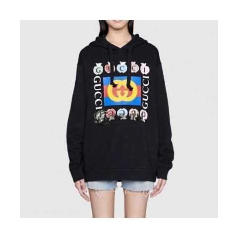 ✨Gucci Mm/Wm Logo Casual Hoodie Black - 구찌 2021 남/녀 로고 캐쥬얼 후드티 Guc04041x Size(xs - l) 블랙