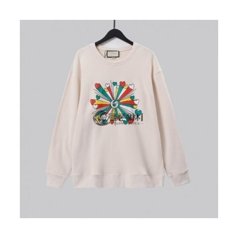✨Gucci Mm/Wm Logo Crew-neck Cotton Tshirts Ivory - 구찌 2021 남/녀 로고 코튼 크루넥 코튼 긴팔티 Guc04017x Size(xs - l) 아이보리