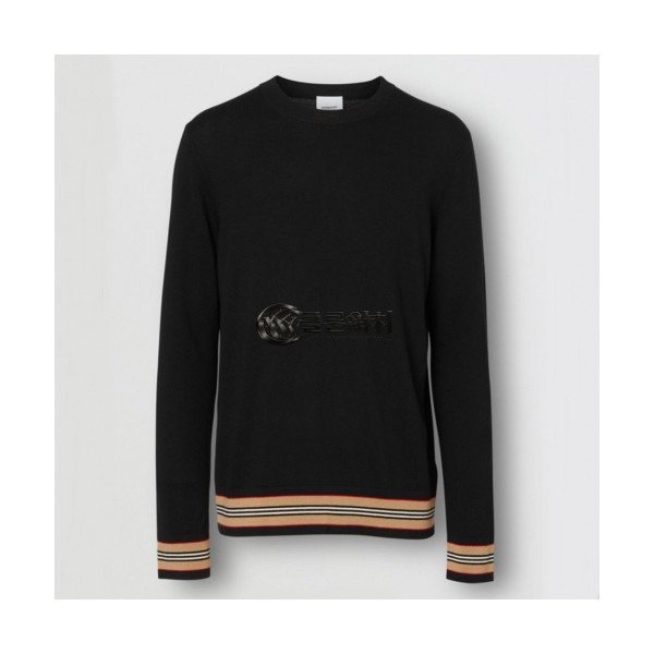 ✨Burberry 2019 Mens Retro Logo Wool Sweater - 버버리 2019 남성 레트로 로고 울 스웨터 Bur0872x.Size(s - 2xl).블랙