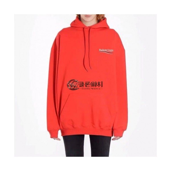 ✨[발렌시아가]Balenciaga 2020 Mm/Wm Logo Oversize Cotton Hoodie - 발렌시아가 2020 남자 로고 오버사이즈 코튼 기모 후디 Bal0464x.Size(xs - l).레드
