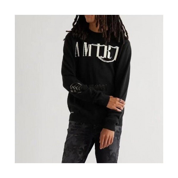 ✨Amiri Mens Sweater Black - 아미리 남성 캐쥬얼 스웨터 - amr337x