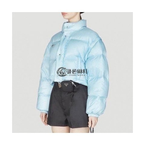 ✨[프라다]Prada 2020 Womens Logo Casual Down Jackets - 프라다 2020 여성 로고 캐쥬얼 다운 자켓 Pra01158x.Size(s - l).블루