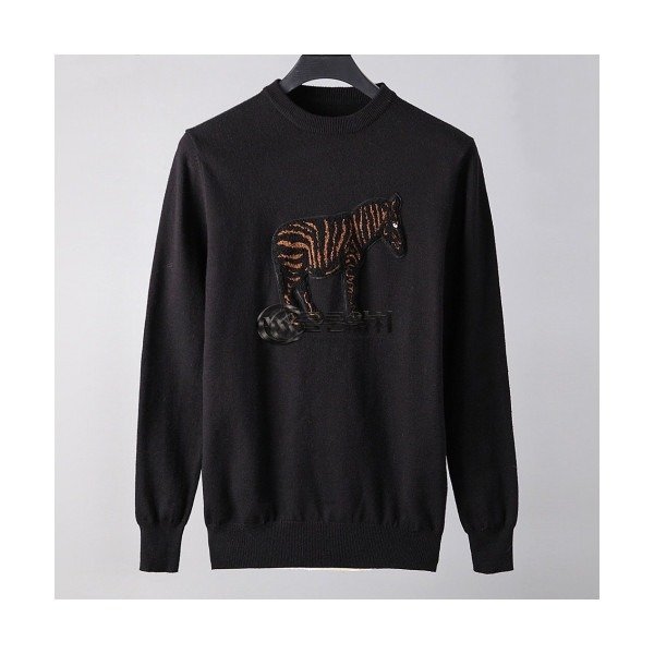✨[에르메스]Hermes 2020 Mens Crew-neck Wool Sweater - 에르메스 2020 남성 크루넥 울 스웨터 Her0353x.Size(m - 3xl).블랙