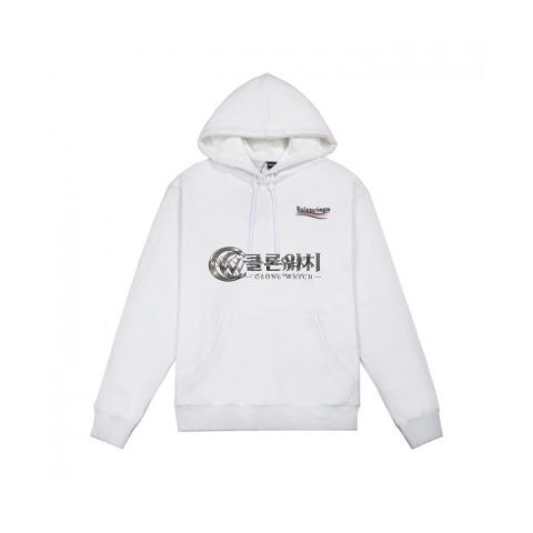 ✨[발렌시아가]Balenciaga 2020 Mm/Wm Logo Cotton Oversize Hoodie - 발렌시아가 2020 남/녀 로고 코튼 오버사이즈 후디 Bal0777x.Size(xs - l).화이트