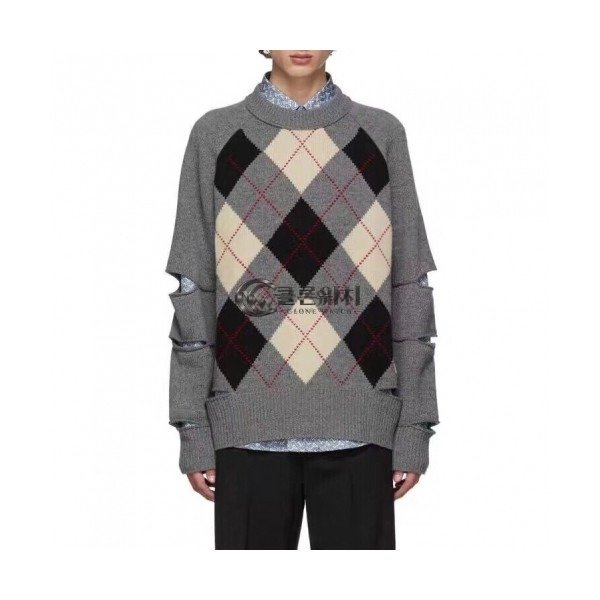 ✨[버버리]Burberry 2020 Mm/Wm Vintage Crew-neck Sweaters - 버버리 2020 남자 빈티지 크루넥 스웨터 Bur02115x.Size(s - xl).그레이