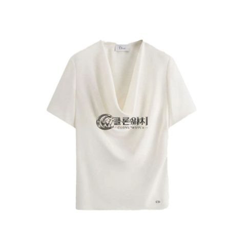 ✨디올 여성 반팔 드레이프 블라우스