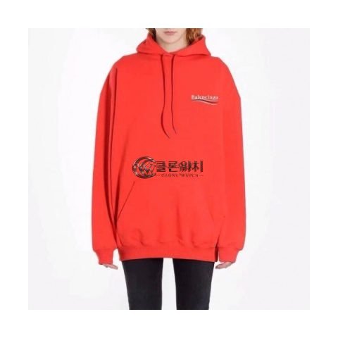 ✨[발렌시아가]Balenciaga 2020 Mm/Wm Logo Oversize Cotton Hoodie - 발렌시아가 2020 남자 로고 오버사이즈 코튼 기모 후디 Bal0503x.Size(s - xl).레드