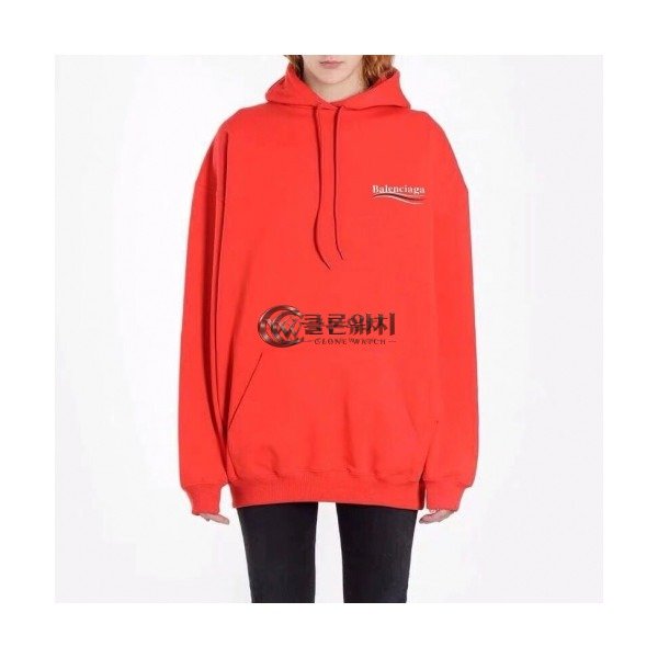✨[발렌시아가]Balenciaga 2020 Mm/Wm Logo Oversize Cotton Hoodie - 발렌시아가 2020 남자 로고 오버사이즈 코튼 기모 후디 Bal0503x.Size(s - xl).레드