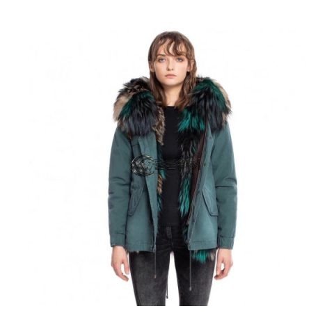 ✨[최상급]Mr&mrs 2019 Italy Womens Luxury Mink Parka - 미스터앤미세스퍼 2019 이태리 여성 럭셔리 밍크 파카 Mrs007x.Size(xs - l).그린