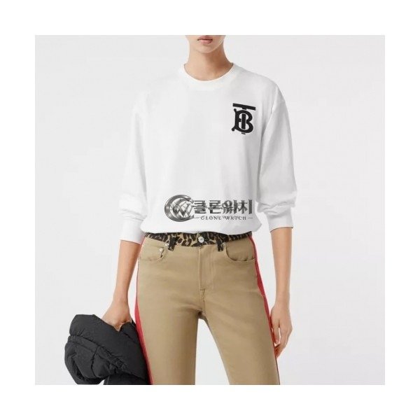 ✨Burberry 2020 Mm/Wm Logo Casual Cotton Tshirts - 버버리 2020 남자 로고 캐쥬얼 코튼 긴팔티 Bur02110x.Size(s - xl).화이트