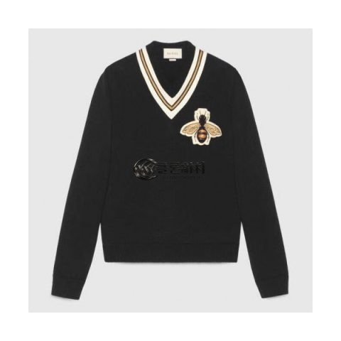 ✨Gucci 2019 Mens Crew-neck Wool Sweater - 구찌 2019 남성 크루넥 울 스웨터 Guc01296x.Size (s - xl).블랙